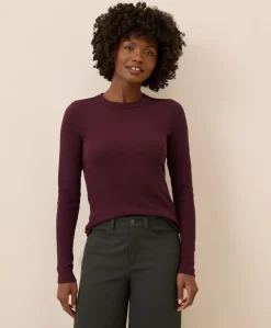 Organic Perfect Rib Crewneck Long Sleeve Tee