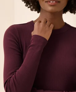 Organic Perfect Rib Crewneck Long Sleeve Tee