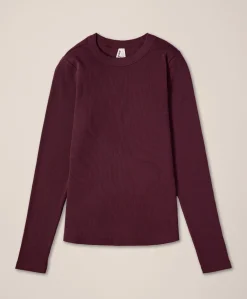 Organic Perfect Rib Crewneck Long Sleeve Tee