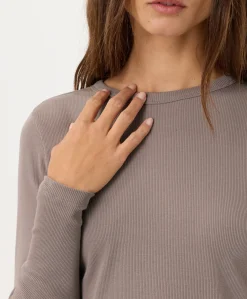 Organic Perfect Rib Crewneck Long Sleeve Tee
