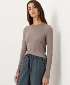 Organic Perfect Rib Crewneck Long Sleeve Tee