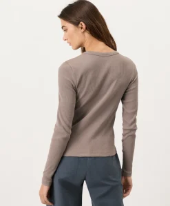 Organic Perfect Rib Crewneck Long Sleeve Tee