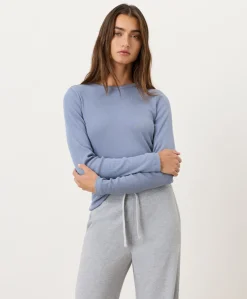 Organic Perfect Rib Crewneck Long Sleeve Tee
