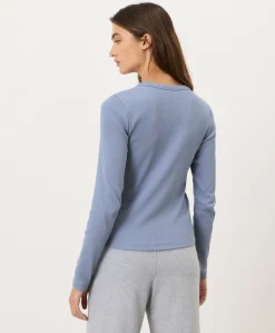 Organic Perfect Rib Crewneck Long Sleeve Tee