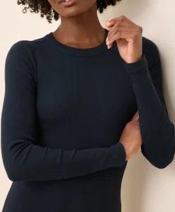 Organic Perfect Rib Crewneck Long Sleeve Tee