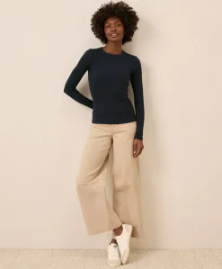 Organic Perfect Rib Crewneck Long Sleeve Tee