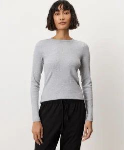 Organic Perfect Rib Crewneck Long Sleeve Tee