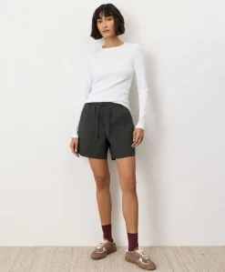 Organic Perfect Rib Crewneck Long Sleeve Tee