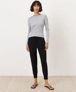 Organic Perfect Rib Crewneck Long Sleeve Tee