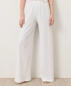 Organic Pointelle Wide Leg Pant