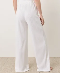 Organic Pointelle Wide Leg Pant