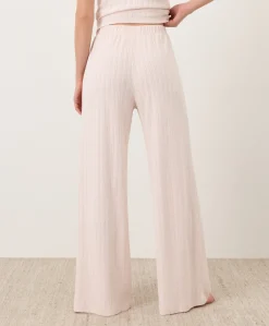 Organic Pointelle Wide Leg Pant