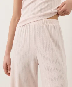 Organic Pointelle Wide Leg Pant