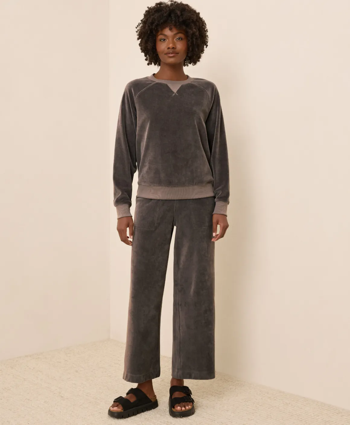 Organic Pure Velour Crew Sweatshirt