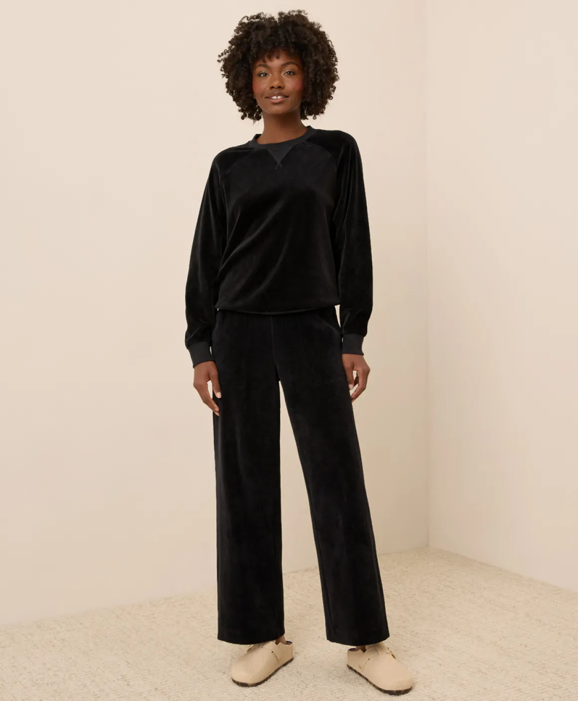 Organic Pure Velour Crew Sweatshirt