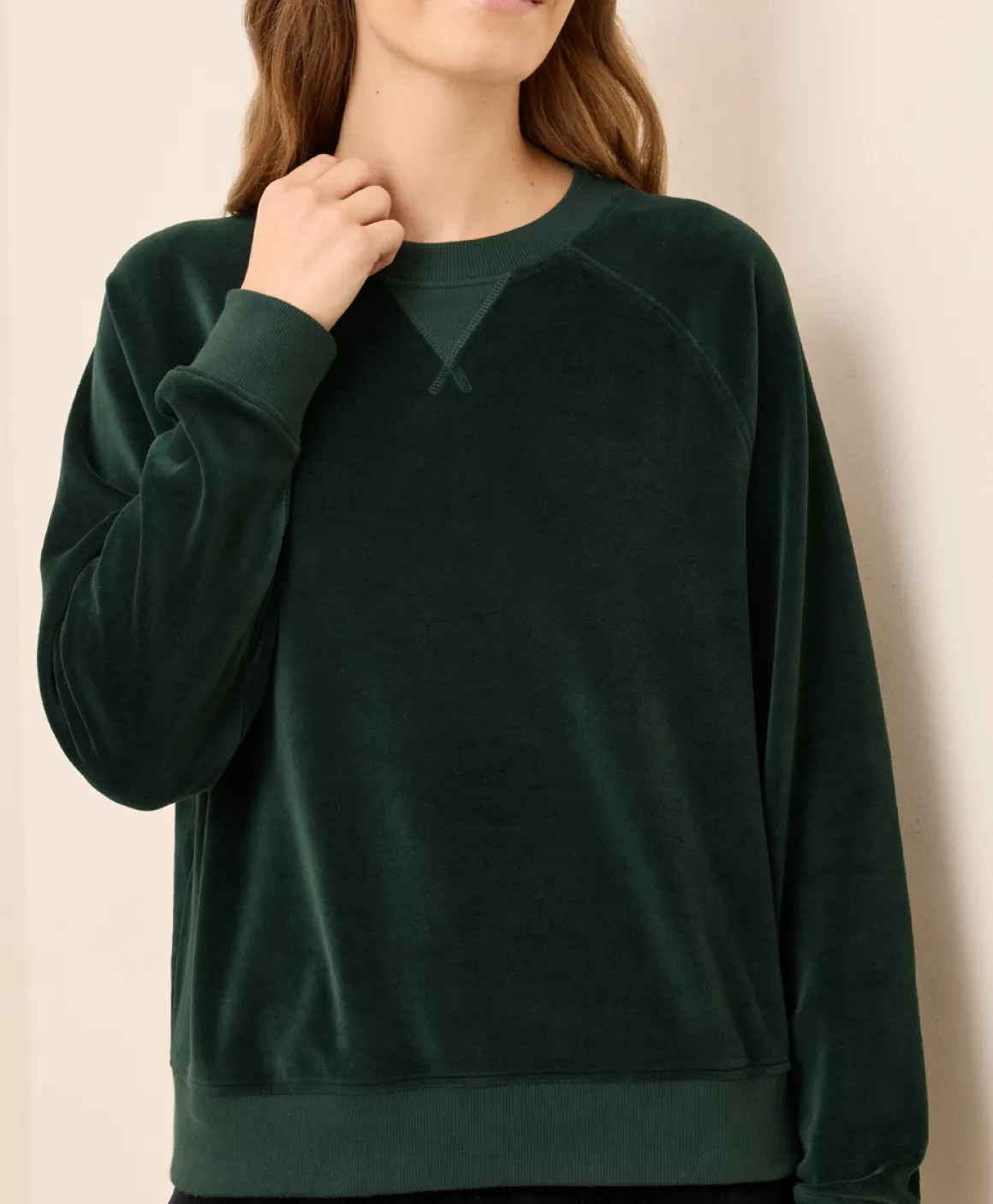 Organic Pure Velour Crew Sweatshirt