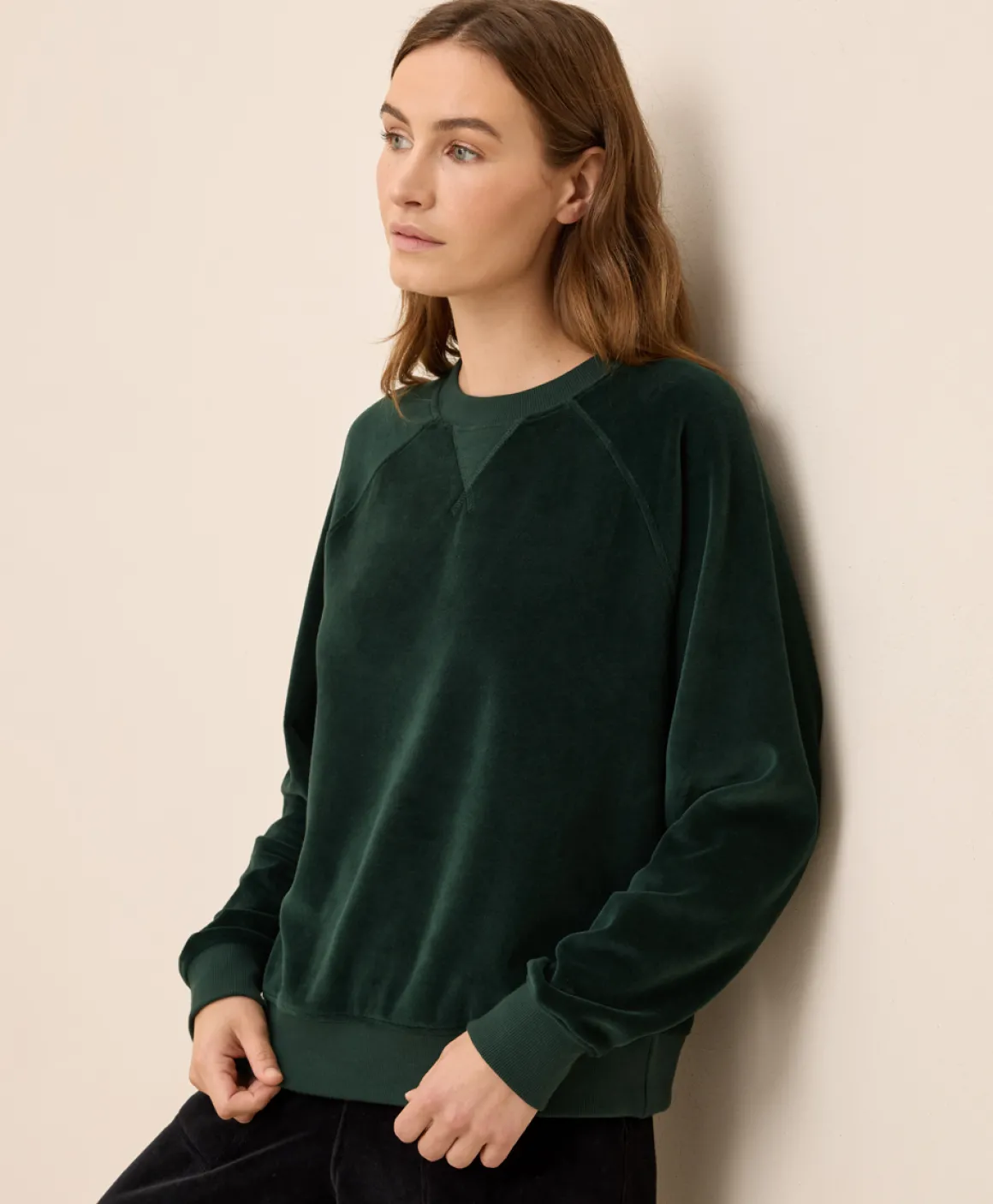 Organic Pure Velour Crew Sweatshirt