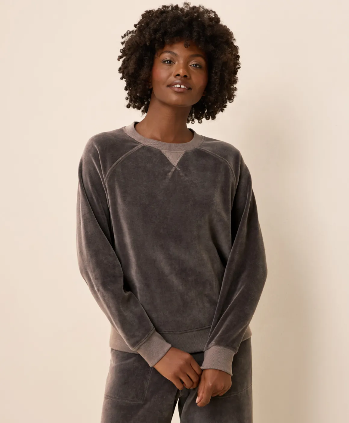 Organic Pure Velour Crew Sweatshirt