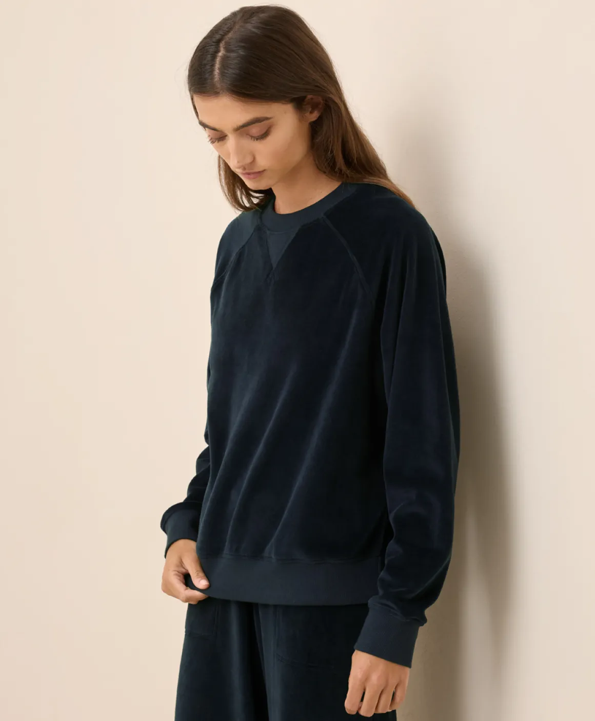 Organic Pure Velour Crew Sweatshirt