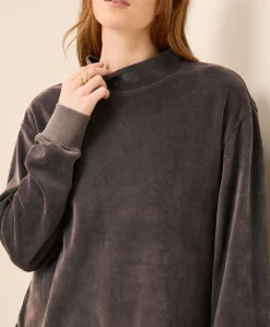 Organic Pure Velour Mock Tunic