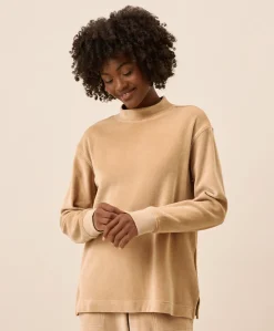 Organic Pure Velour Mock Tunic
