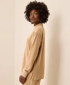 Organic Pure Velour Mock Tunic