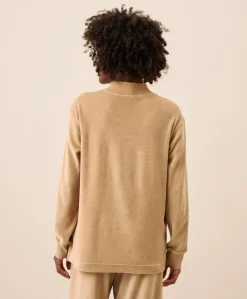 Organic Pure Velour Mock Tunic