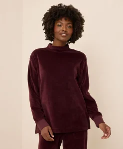 Organic Pure Velour Mock Tunic