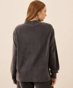 Organic Pure Velour Mock Tunic