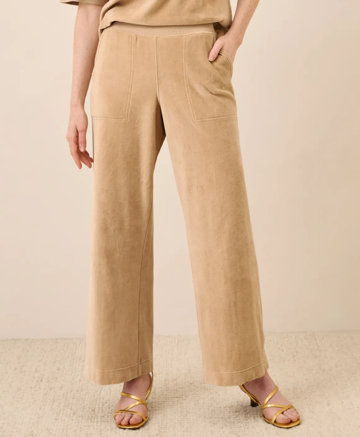 Organic Pure Velour Wide Leg Pant