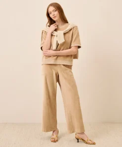 Organic Pure Velour Wide Leg Pant