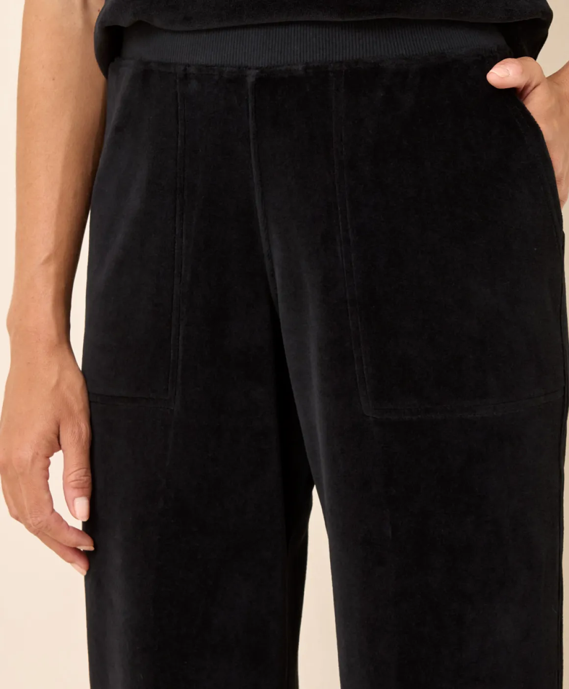 Organic Pure Velour Wide Leg Pant