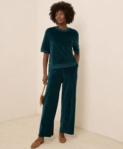 Organic Pure Velour Wide Leg Pant