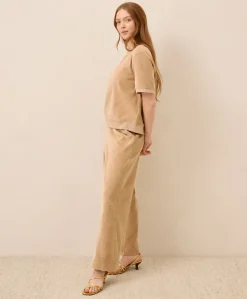 Organic Pure Velour Wide Leg Pant