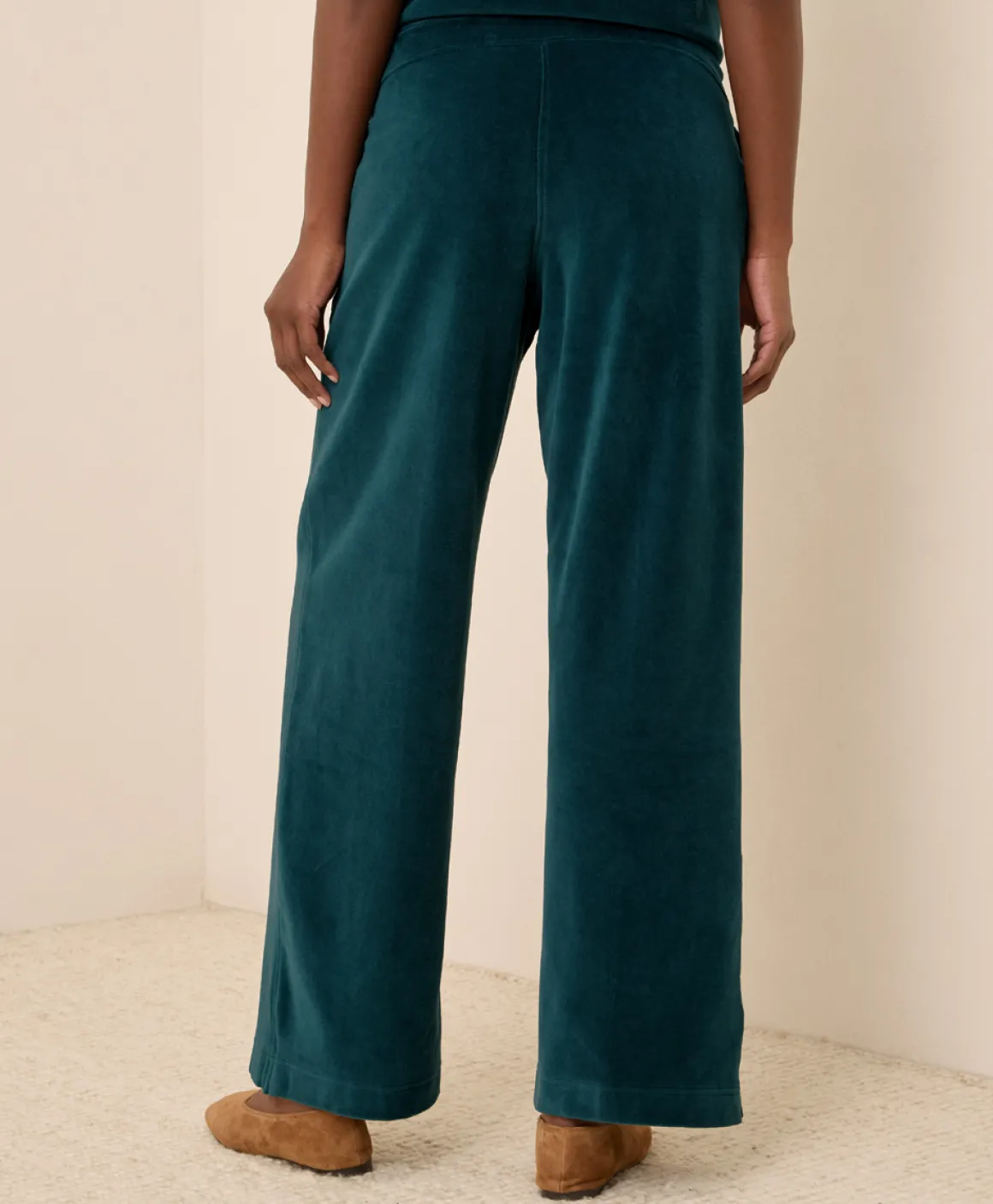 Organic Pure Velour Wide Leg Pant