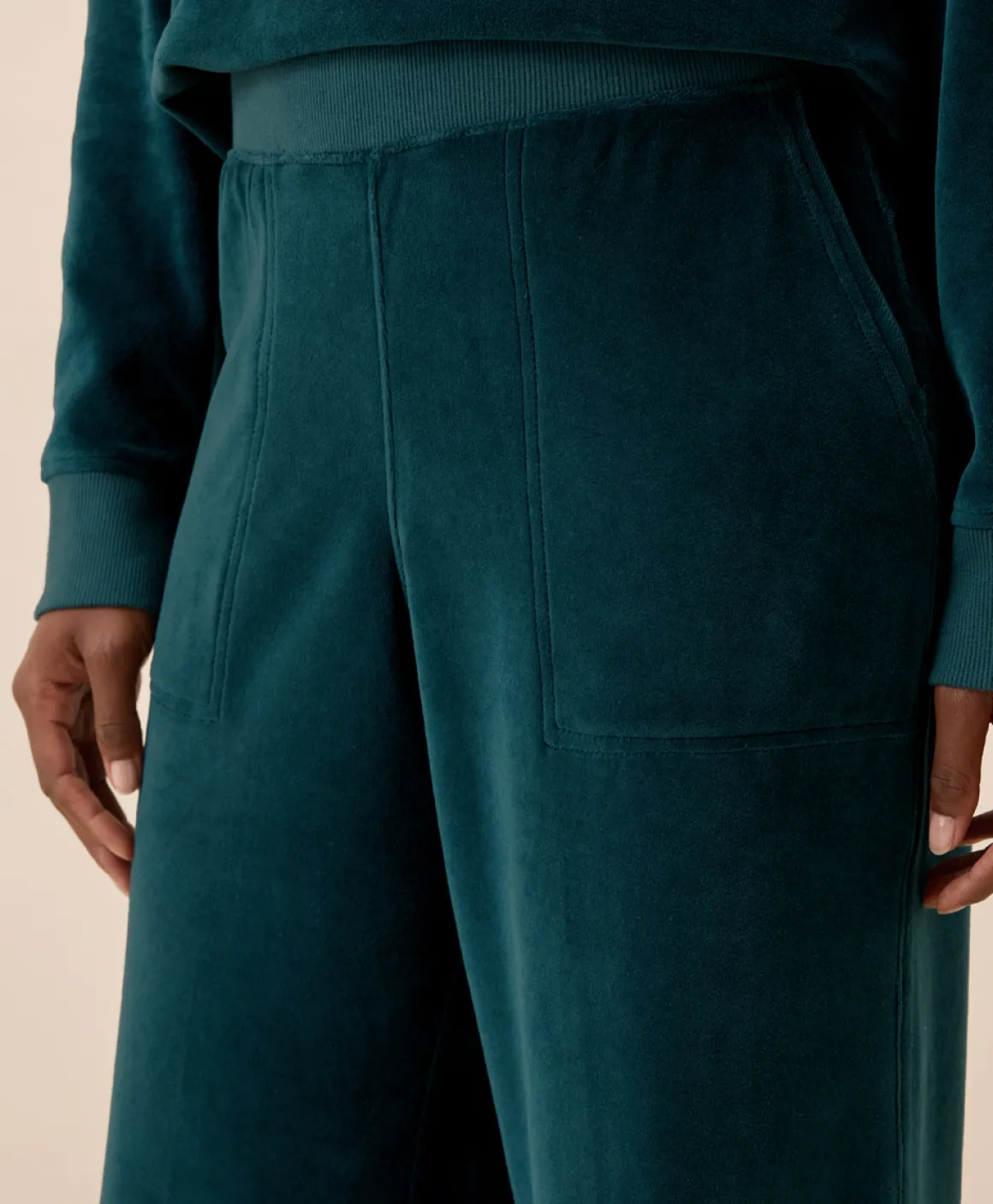 Organic Pure Velour Wide Leg Pant