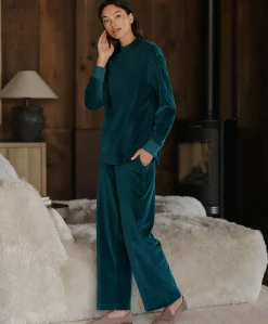Organic Pure Velour Wide Leg Pant