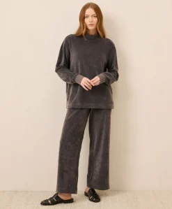 Organic Pure Velour Wide Leg Pant