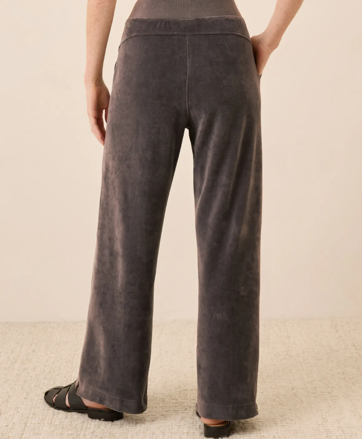 Organic Pure Velour Wide Leg Pant