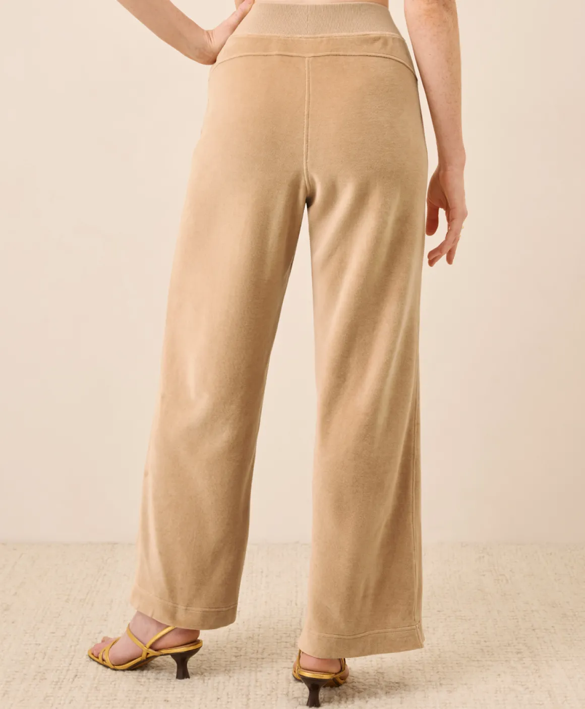 Organic Pure Velour Wide Leg Pant