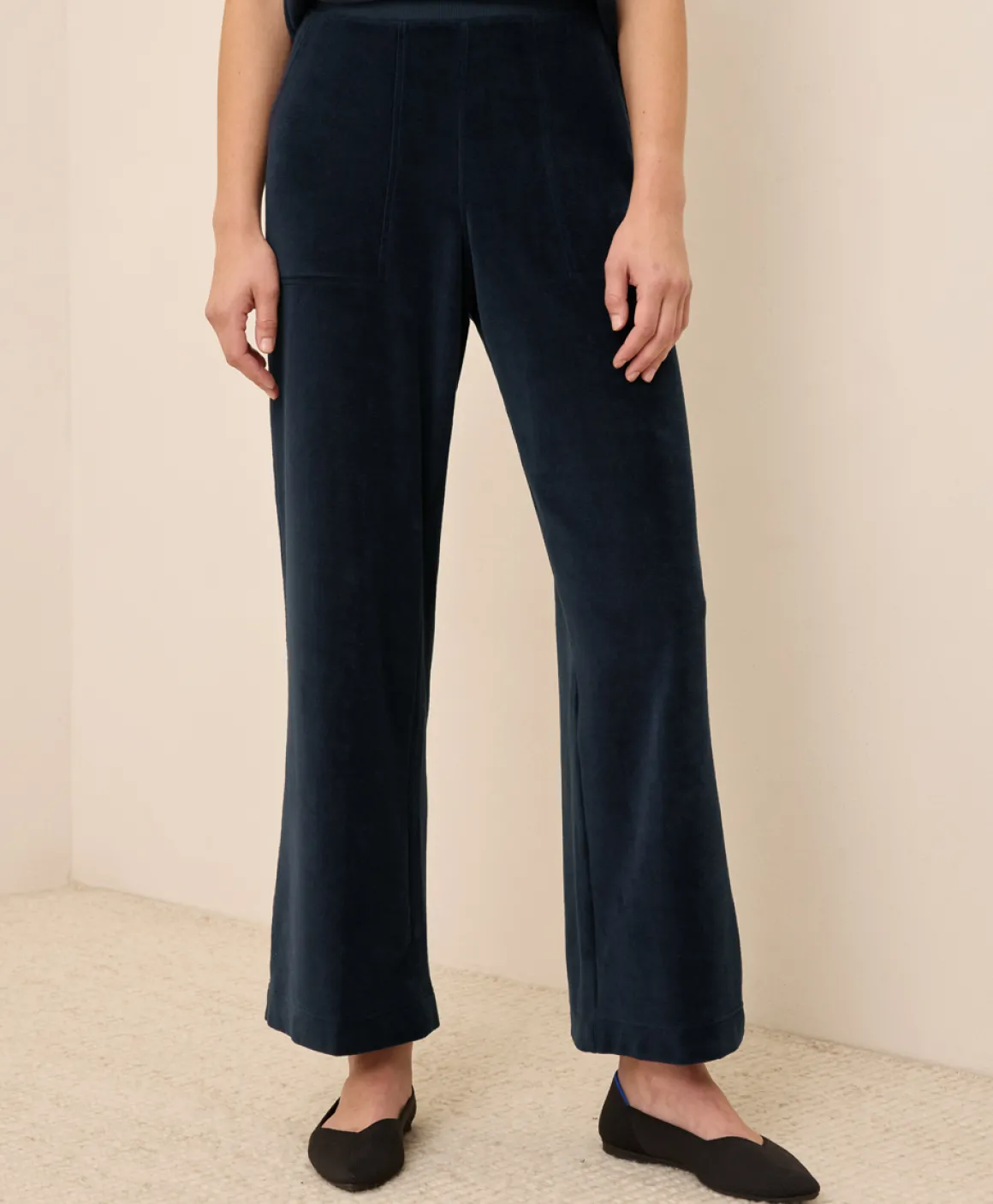 Organic Pure Velour Wide Leg Pant