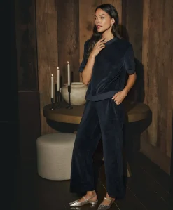 Organic Pure Velour Wide Leg Pant