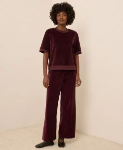 Organic Pure Velour Wide Leg Pant