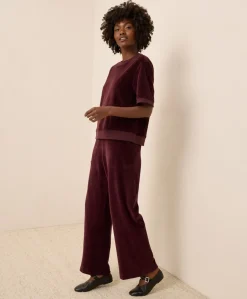 Organic Pure Velour Wide Leg Pant