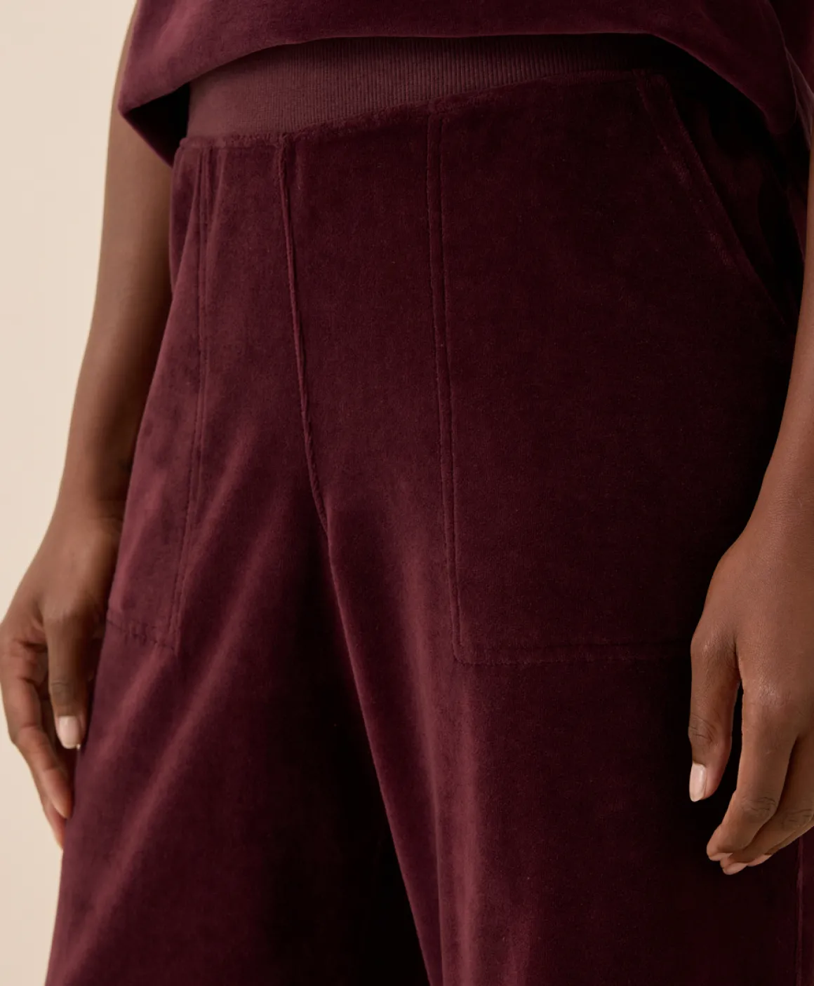 Organic Pure Velour Wide Leg Pant