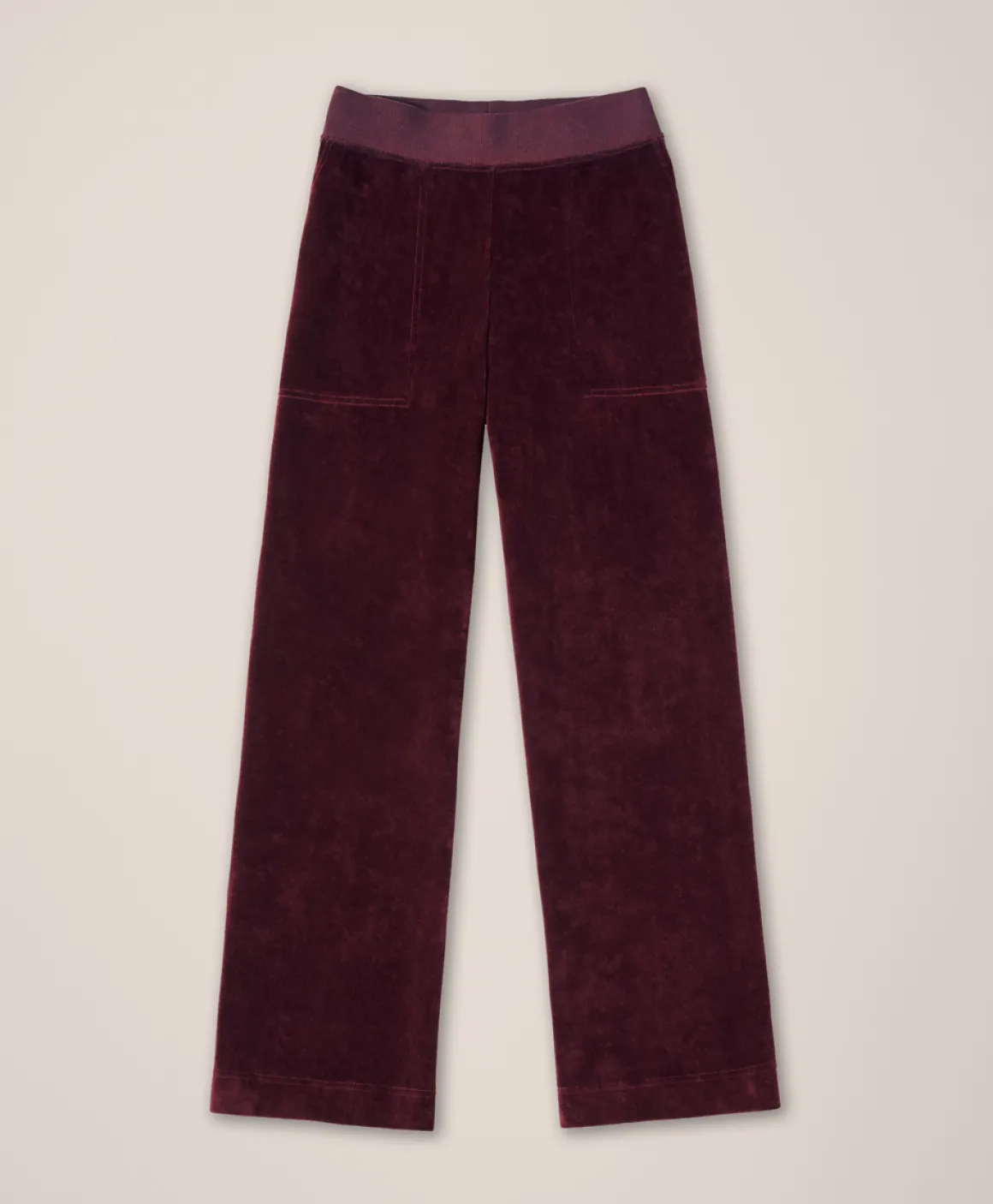 Organic Pure Velour Wide Leg Pant