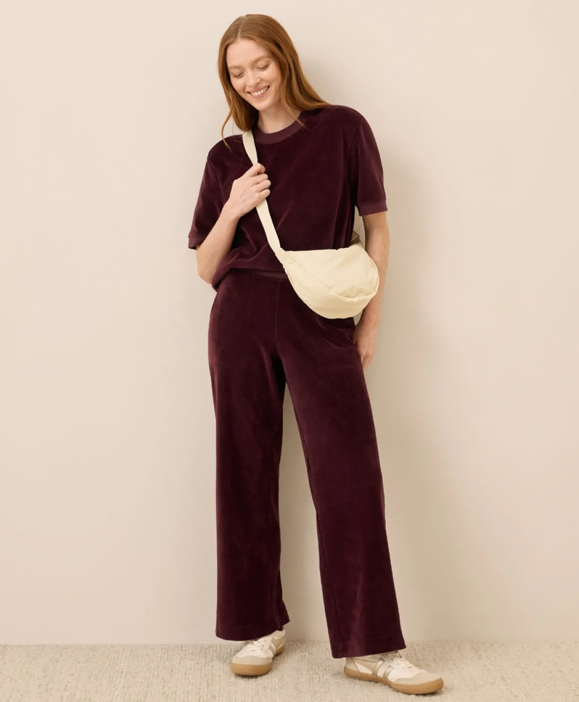 Organic Pure Velour Wide Leg Pant