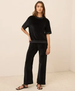 Organic Pure Velour Wide Leg Pant
