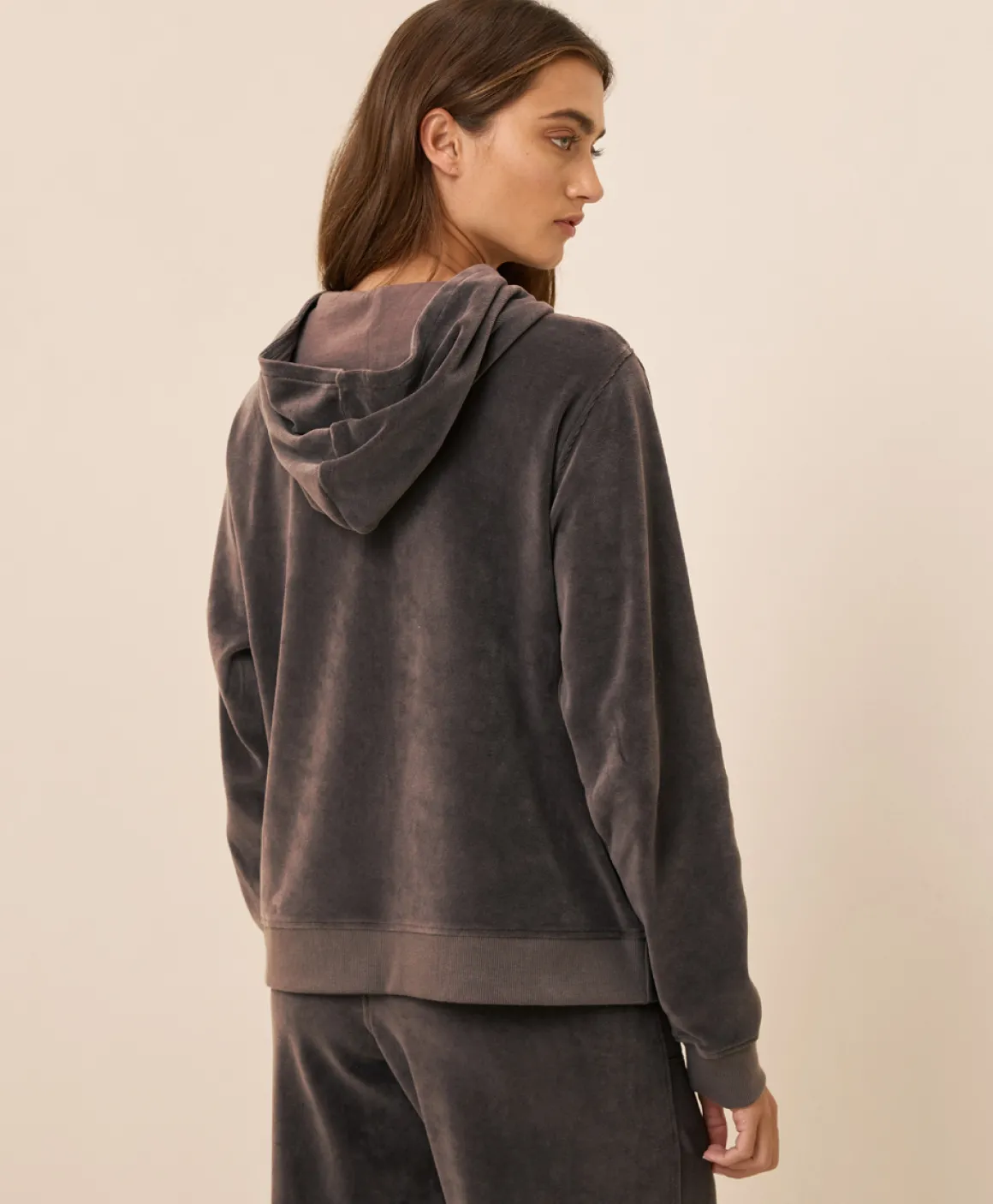 Organic Pure Velour Zip Hoodie