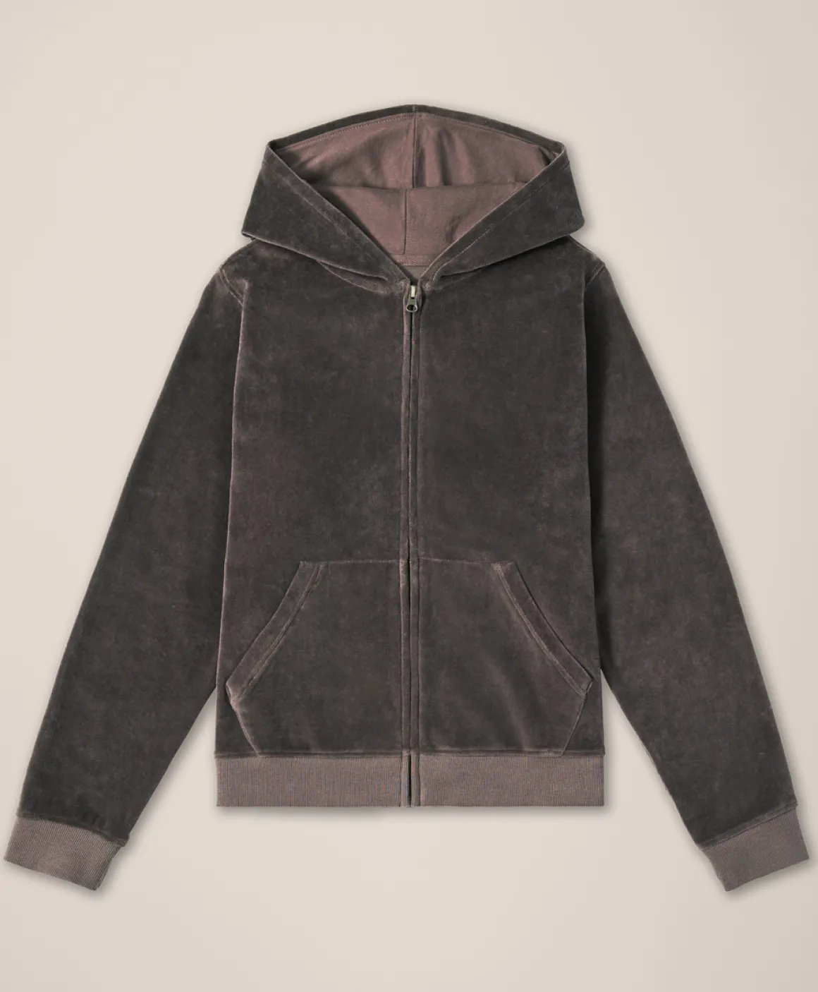 Organic Pure Velour Zip Hoodie
